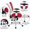 Flash Furniture Office Chair, Mesh, Red Mesh/White Frame HL-0001-WH-RED-GG - alternate 3